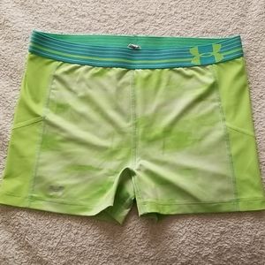 Under Armour green athletic shorts
